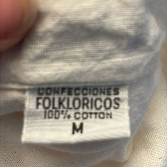 FOLKLORICO Men’s 100% Cotton Long Sleeve Shirt – Size M/L - Picture 6 of 6